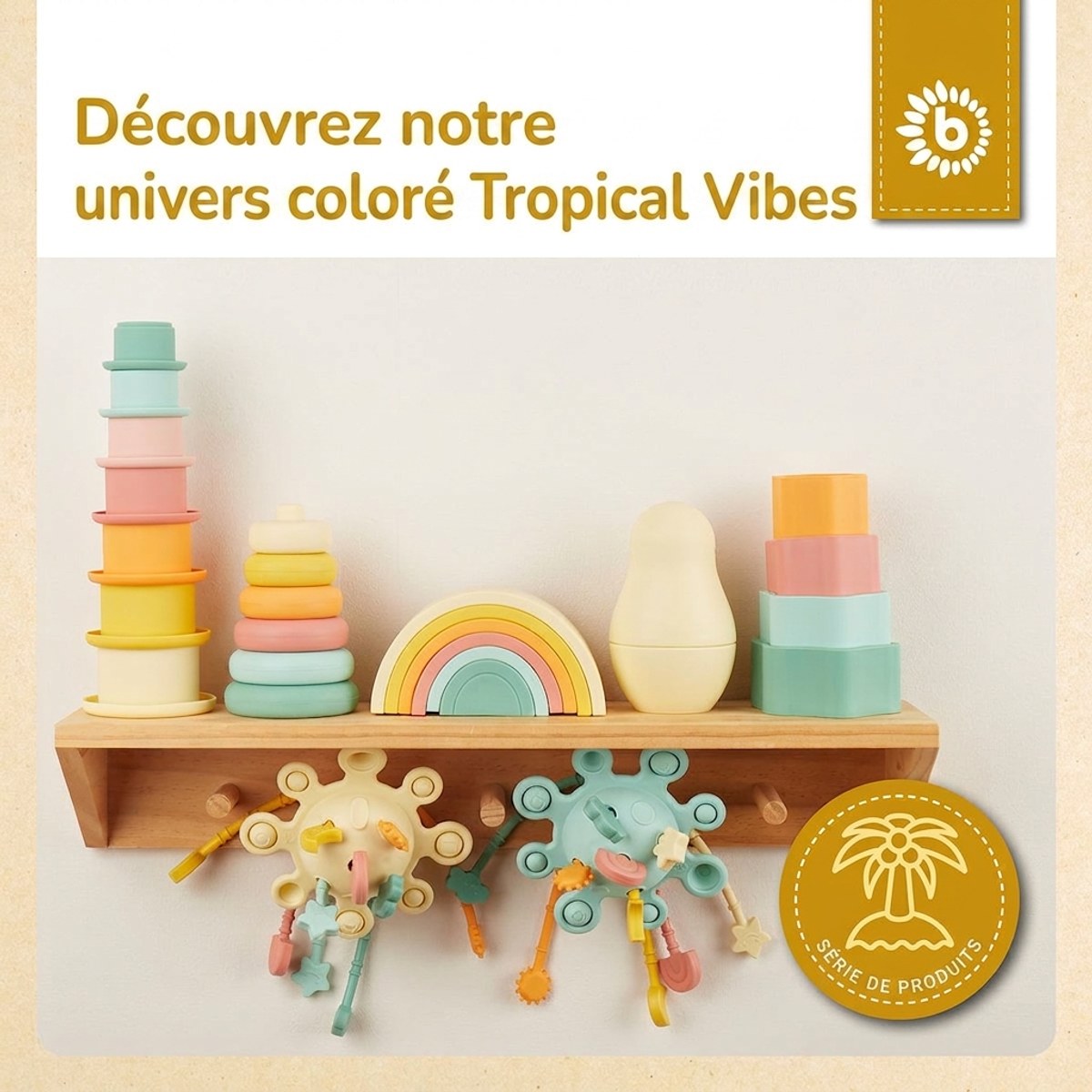 Silikon Regenbogen Tropical Vibes - FR Infographic