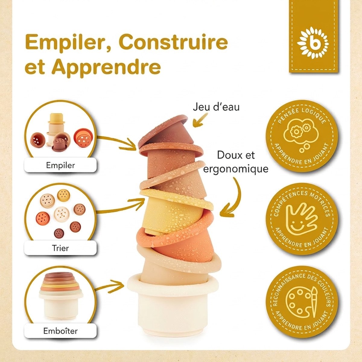 Silikon Stapelbecher Chocolate Bliss - FR Infographic