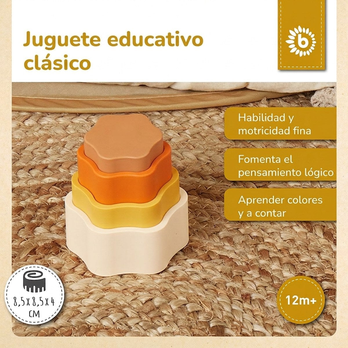 Silikon Stapelspiel Blume Chocolate Bliss - ES Infographic