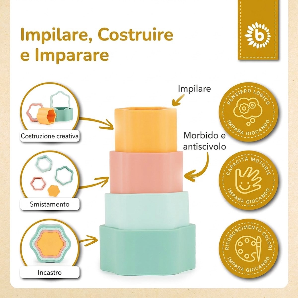 Silikon Stapelspiel Blume Tropical Vibes - IT Infographic