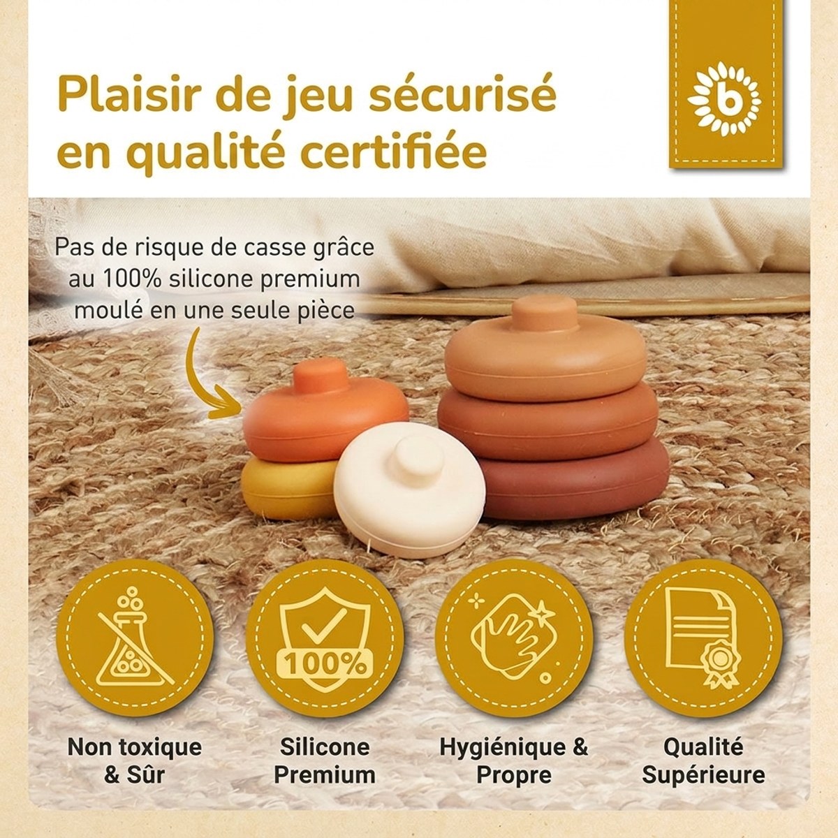 Silikon Stapelturm Chocolate Bliss - FR Infographic