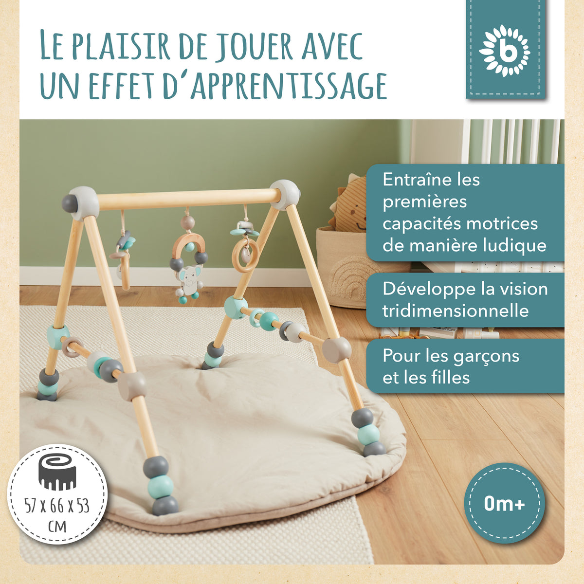 Spielbogen Elefant höhenverstellbar - FR Infographic