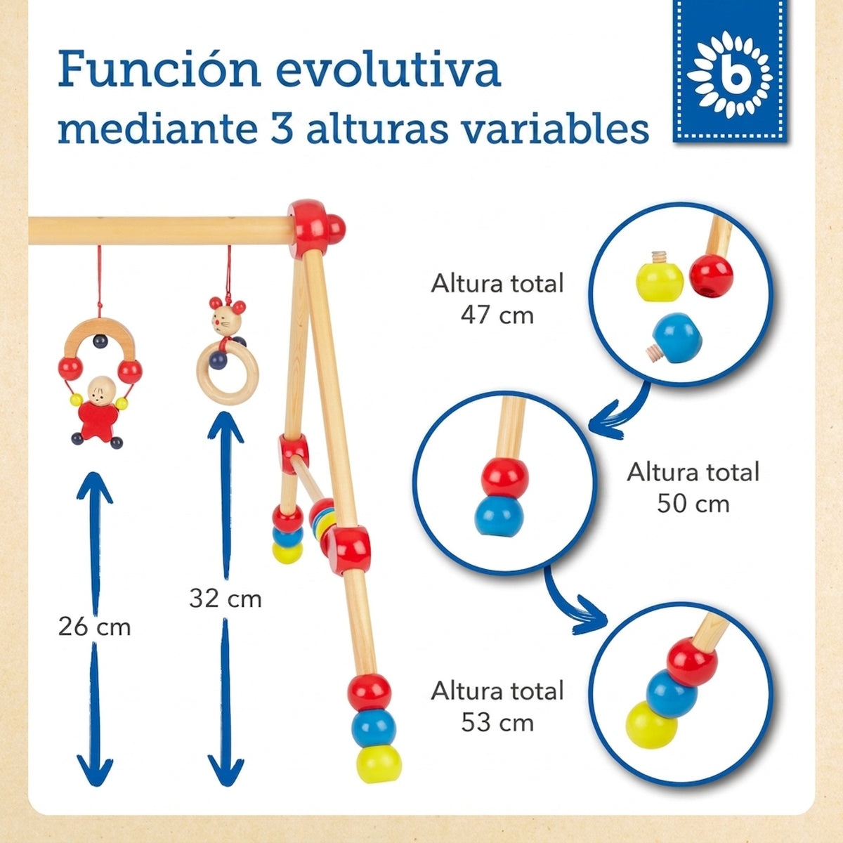 Spielbogen Gymnast - höhenverstellbar - ES Infographic
