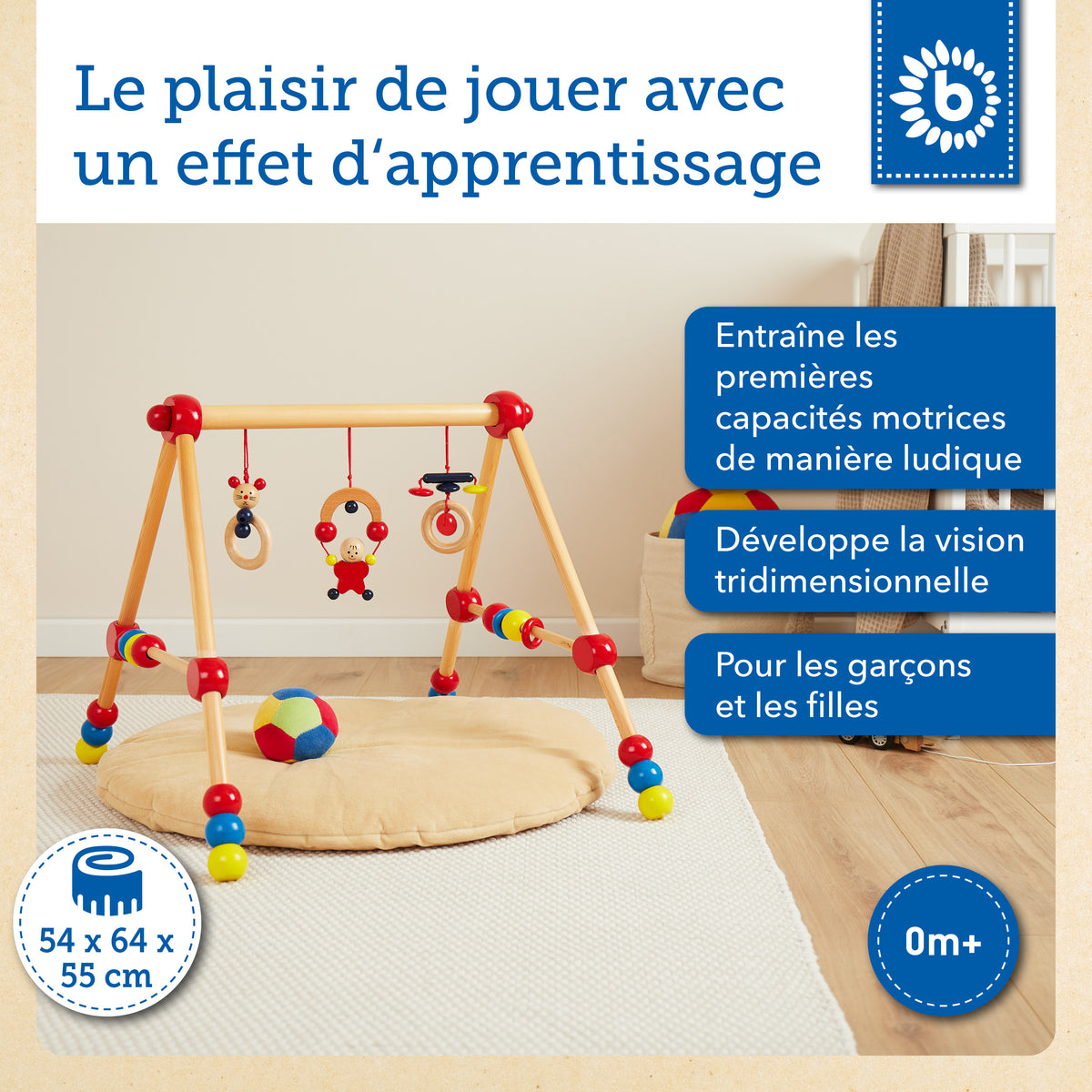 Spielbogen Gymnast - höhenverstellbar - FR Infographic
