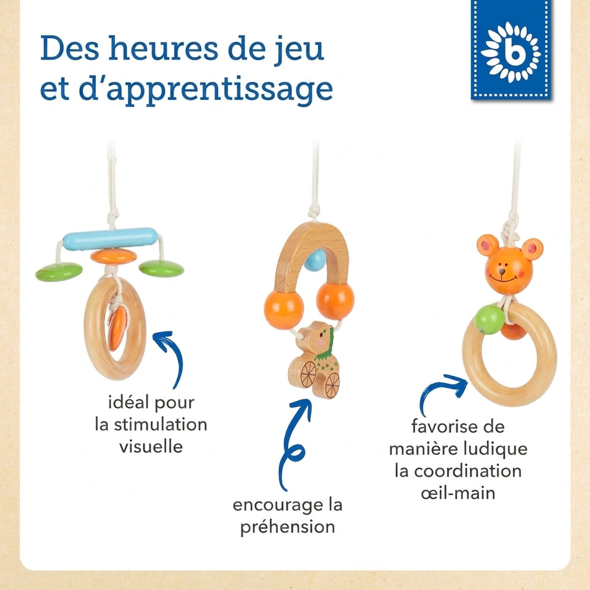 Spielbogen Trendy - höhenverstellbar - FR Infographic