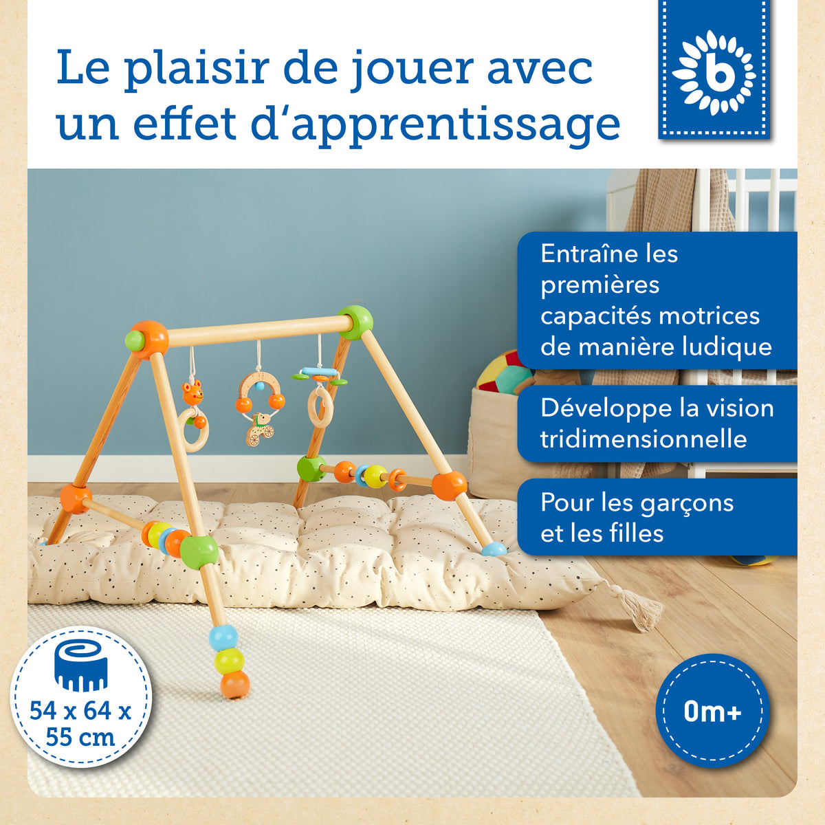 Spielbogen Trendy - höhenverstellbar - FR Infographic