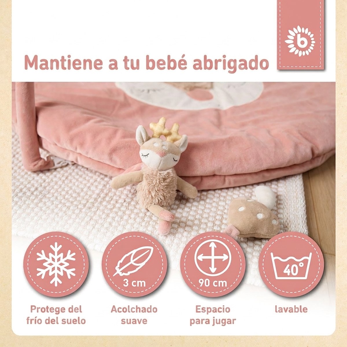 Spieldecke mit Activitybogen Reh Ella - ES Infographic