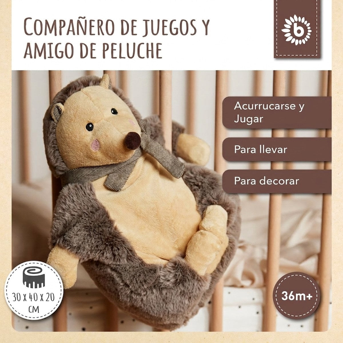 Spielfigur Igel Piksi mit Magneten - ES Infographic