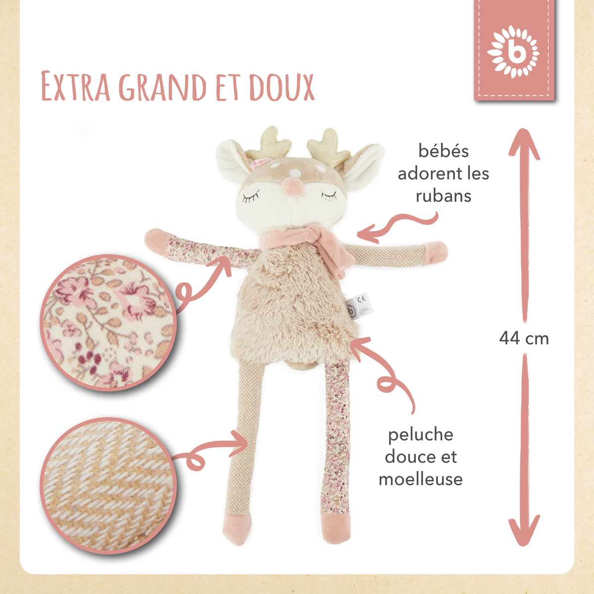Spielfigur Reh Ella - FR Infographic