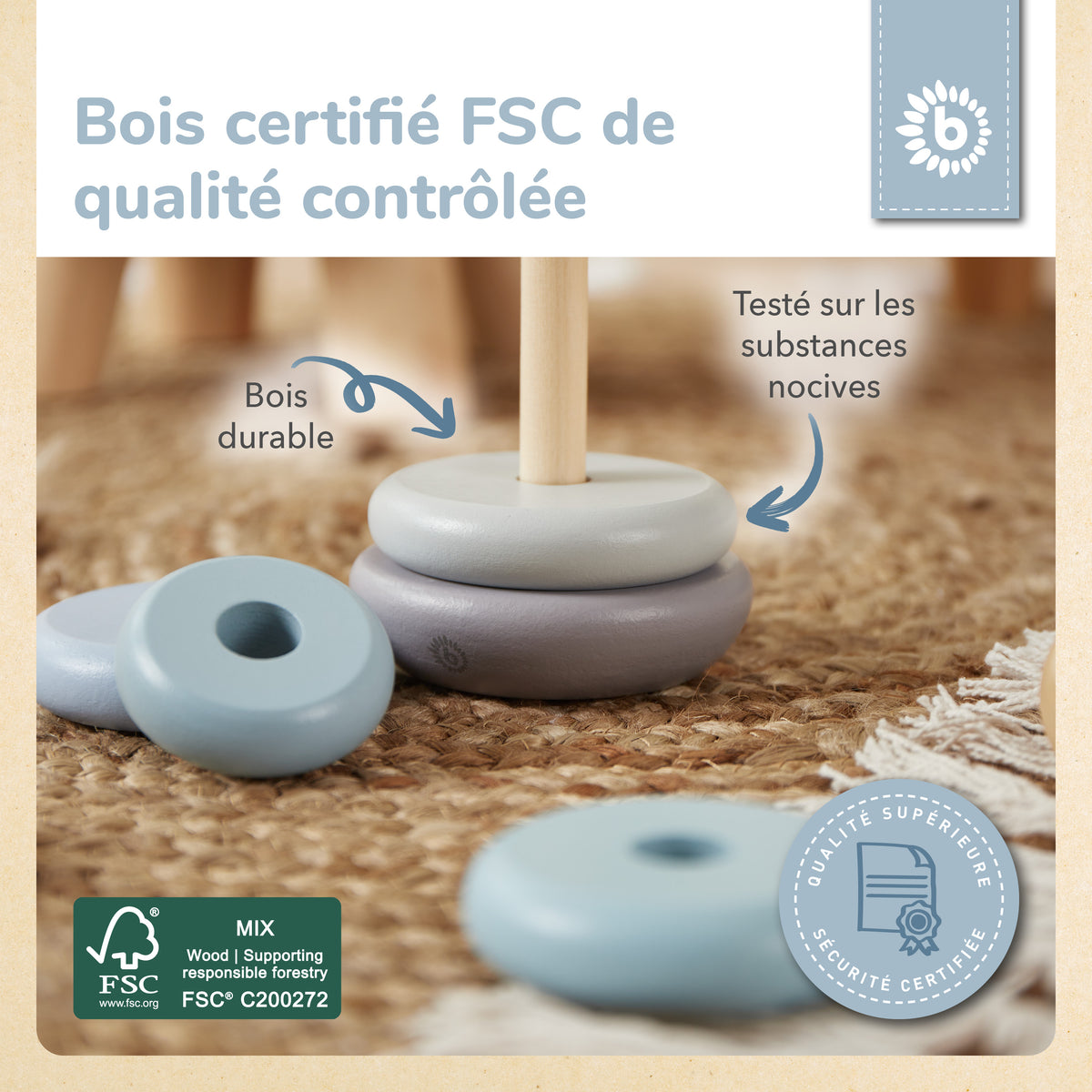 Stapelturm Hazy FSC® - FR Infographic