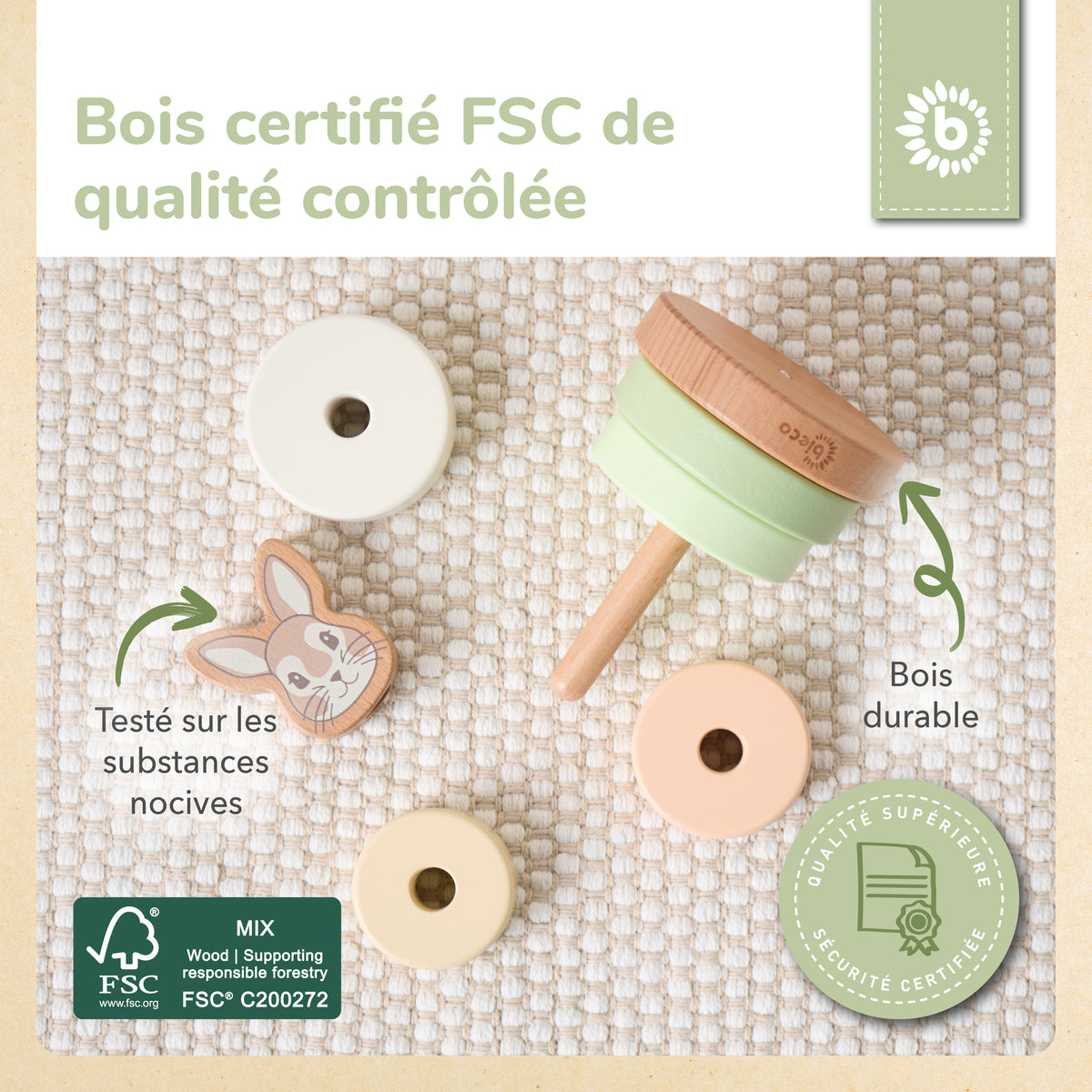 STAPELTURM HASE FINE FSC® - FR Infographic