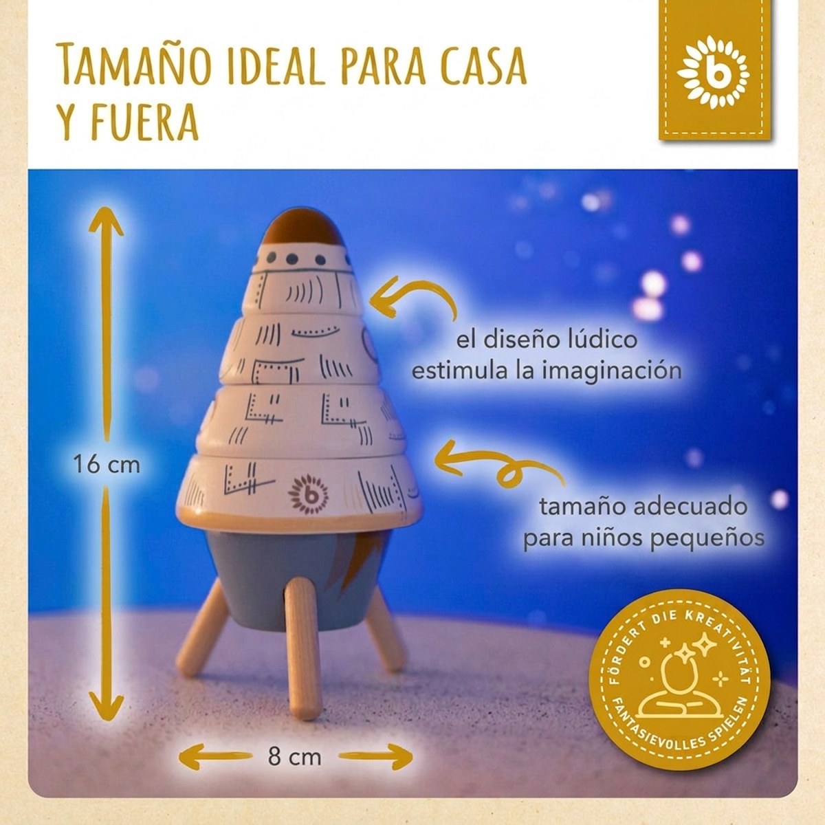 Rakete Stapelturm - ES Infographic