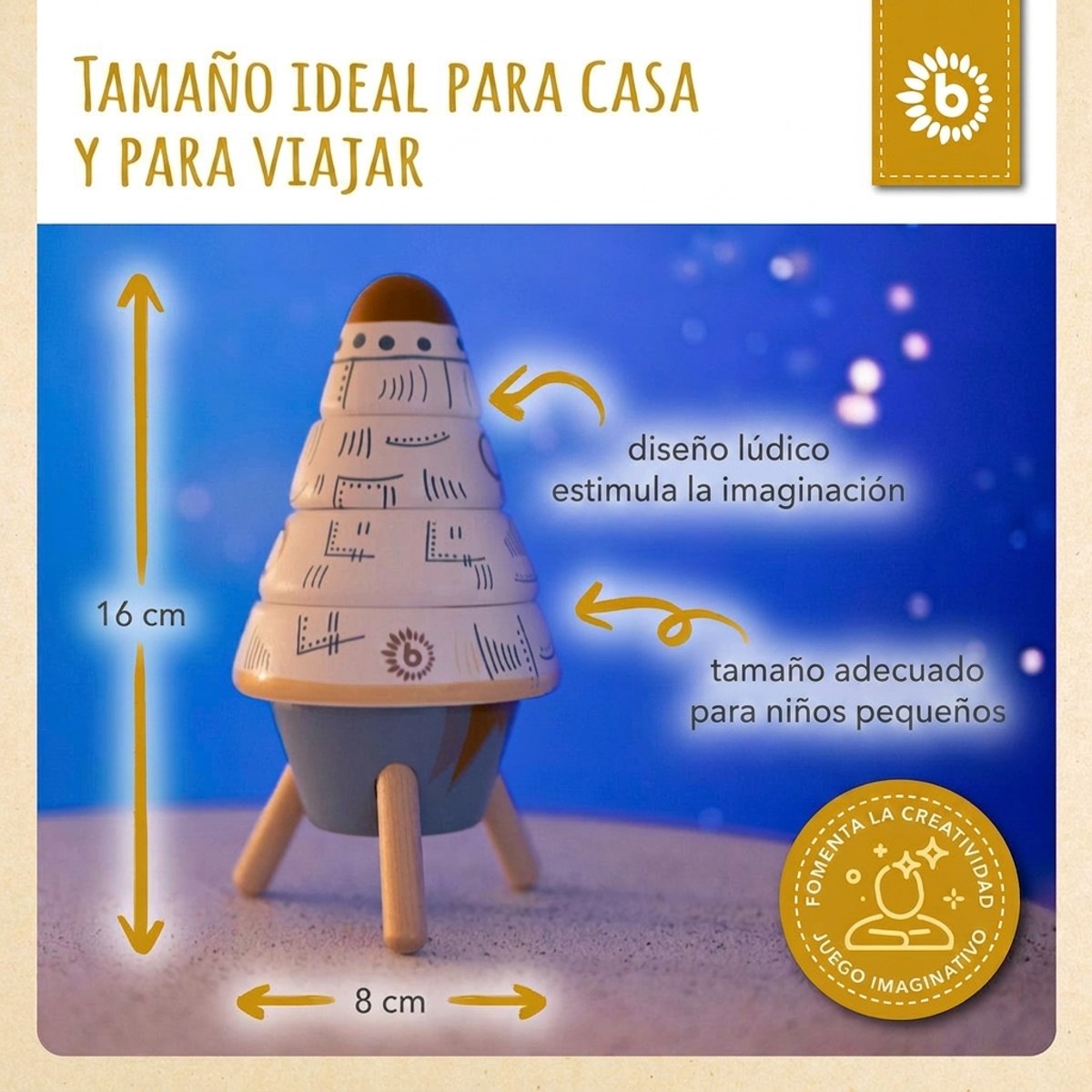 Rakete Stapelturm - ES Infographic