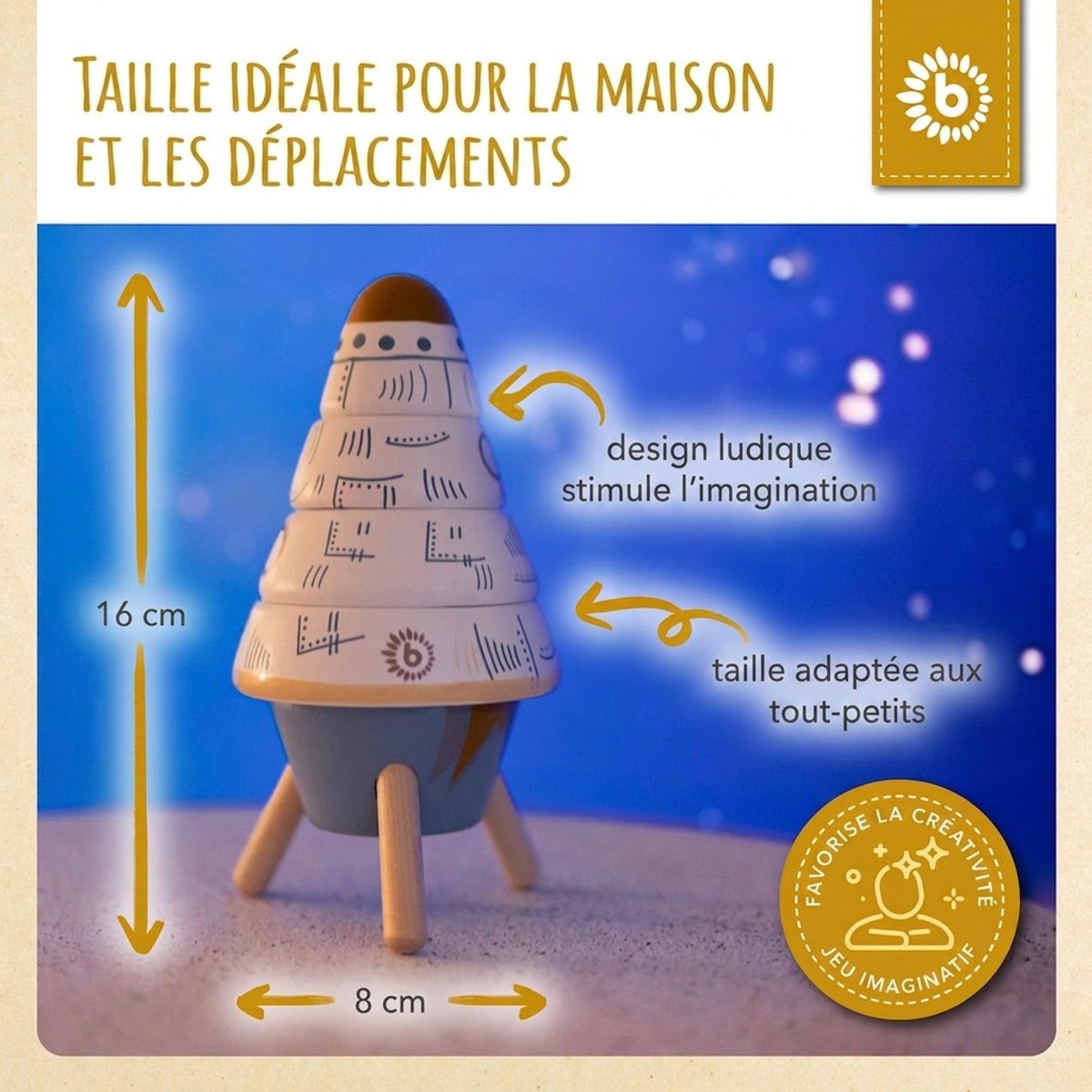 Rakete Stapelturm - FR Infographic