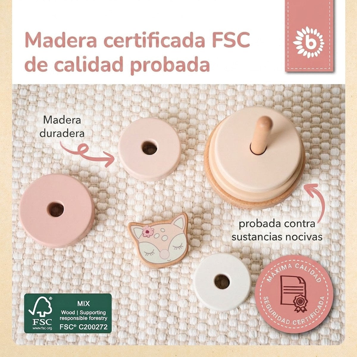 STAPELTURM REH ELLA FSC® - ES Infographic