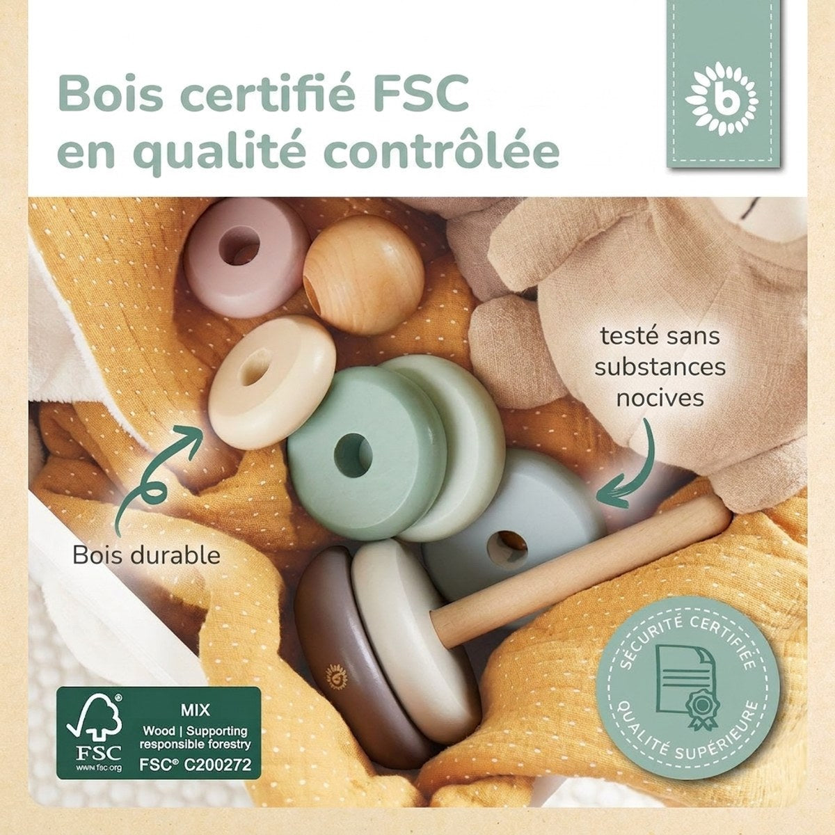 Stapelturm rose FSC® - FR Infographic