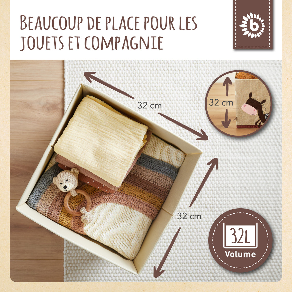 Aufbewahrungsbox Esel - FR Infographic