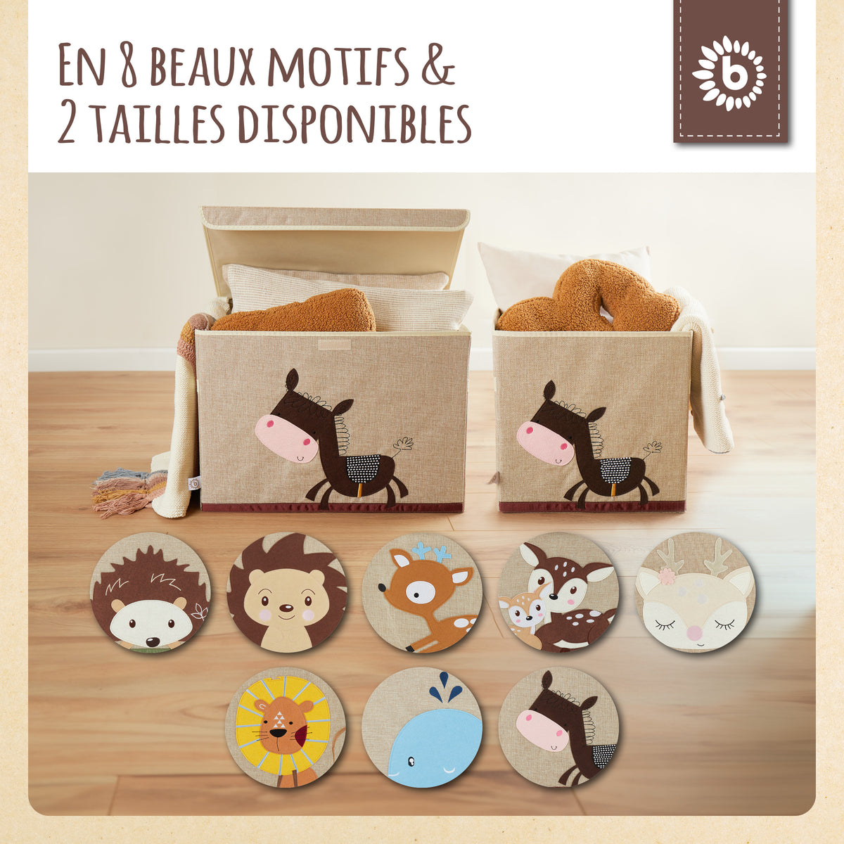Aufbewahrungsbox Esel - FR Infographic