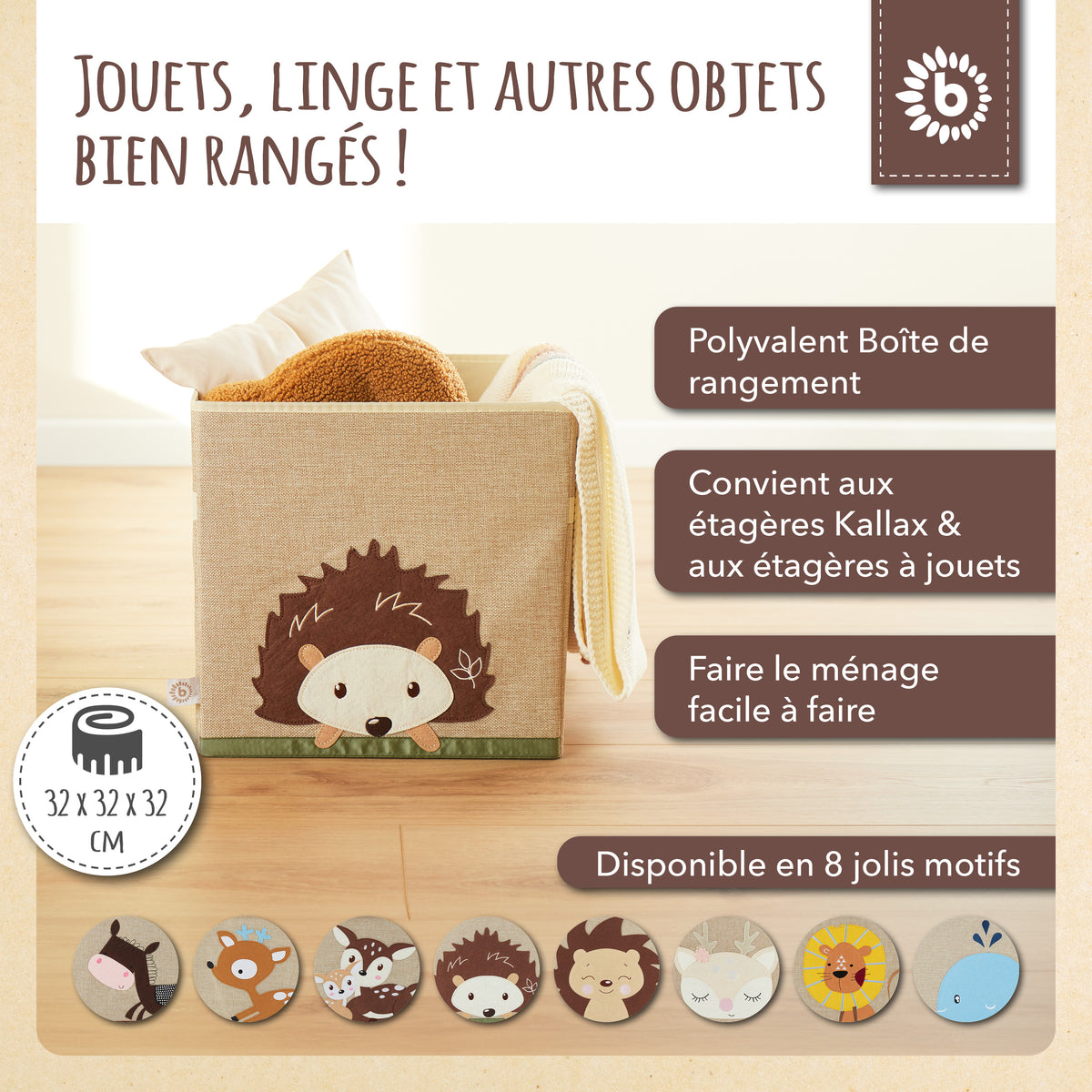 Aufbewahrungsbox Igel - FR Infographic