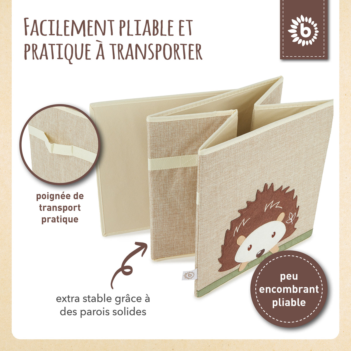 Aufbewahrungsbox Igel - FR Infographic