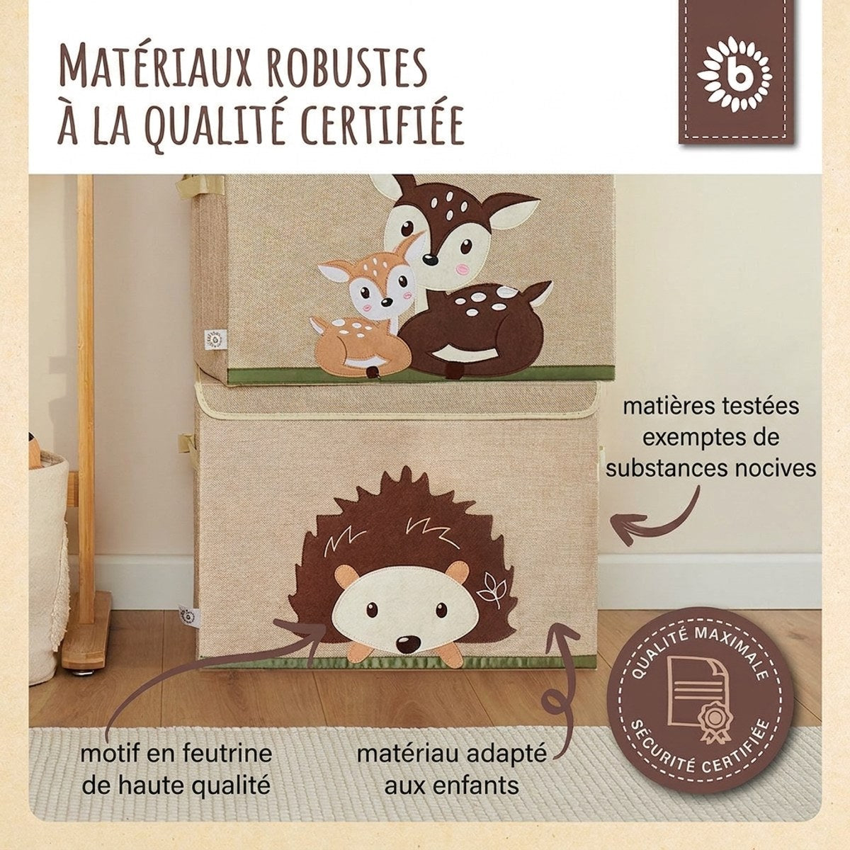 Aufbewahrungsbox Igel mit Deckel - FR Infographic