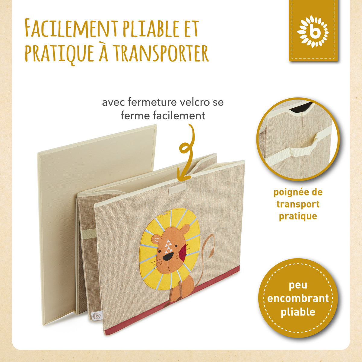 Aufbewahrungsbox Löwe mit Deckel - FR Infographic