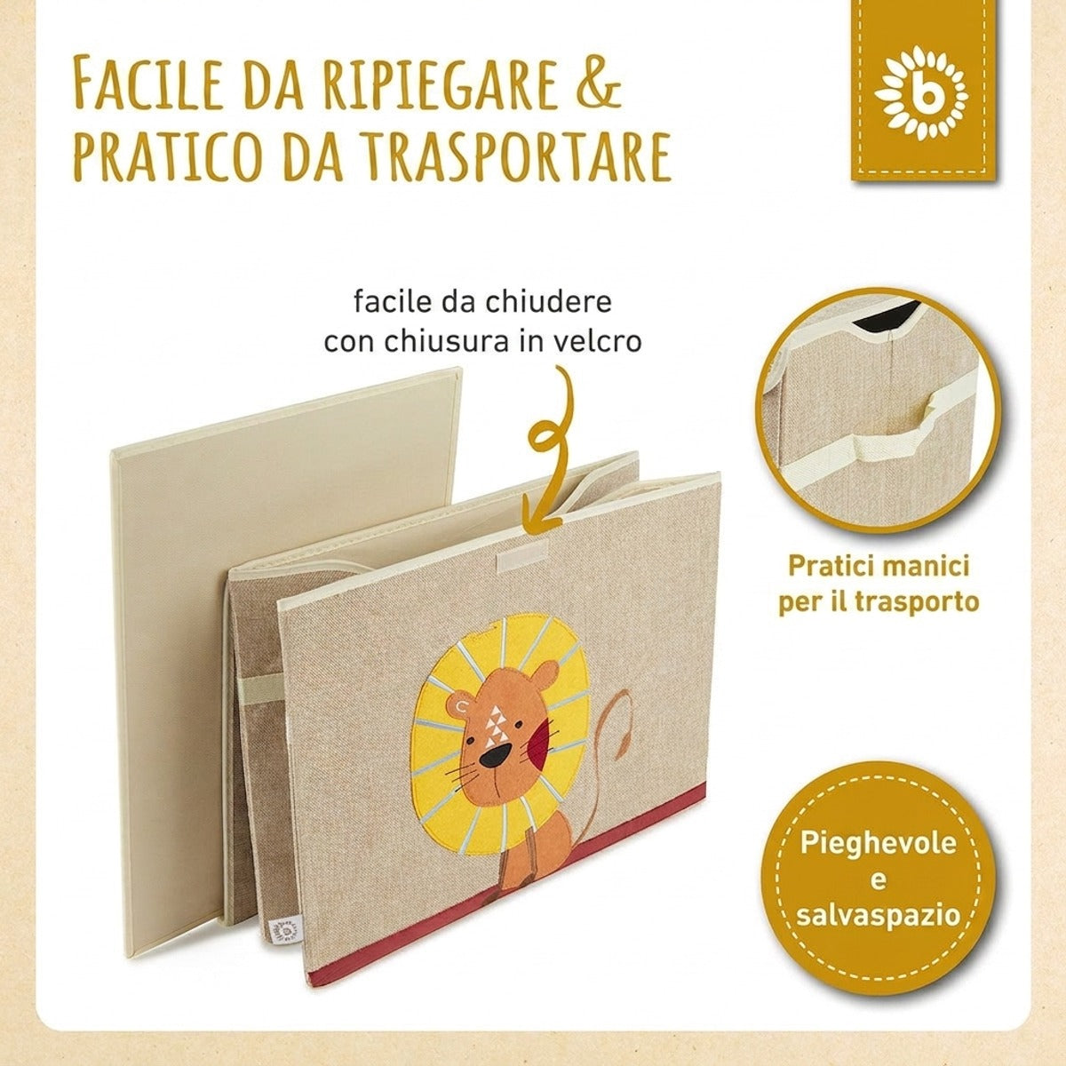 Aufbewahrungsbox Löwe mit Deckel - IT Infographic
