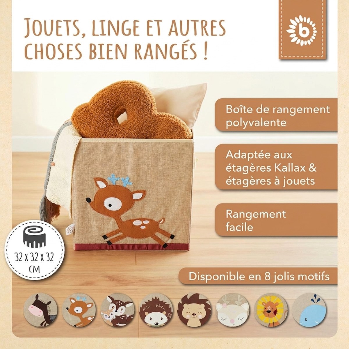Aufbewahrungsbox Reh - FR Infographic