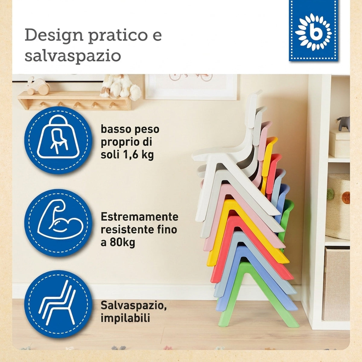 Kinderstuhl Blau - IT Infographic