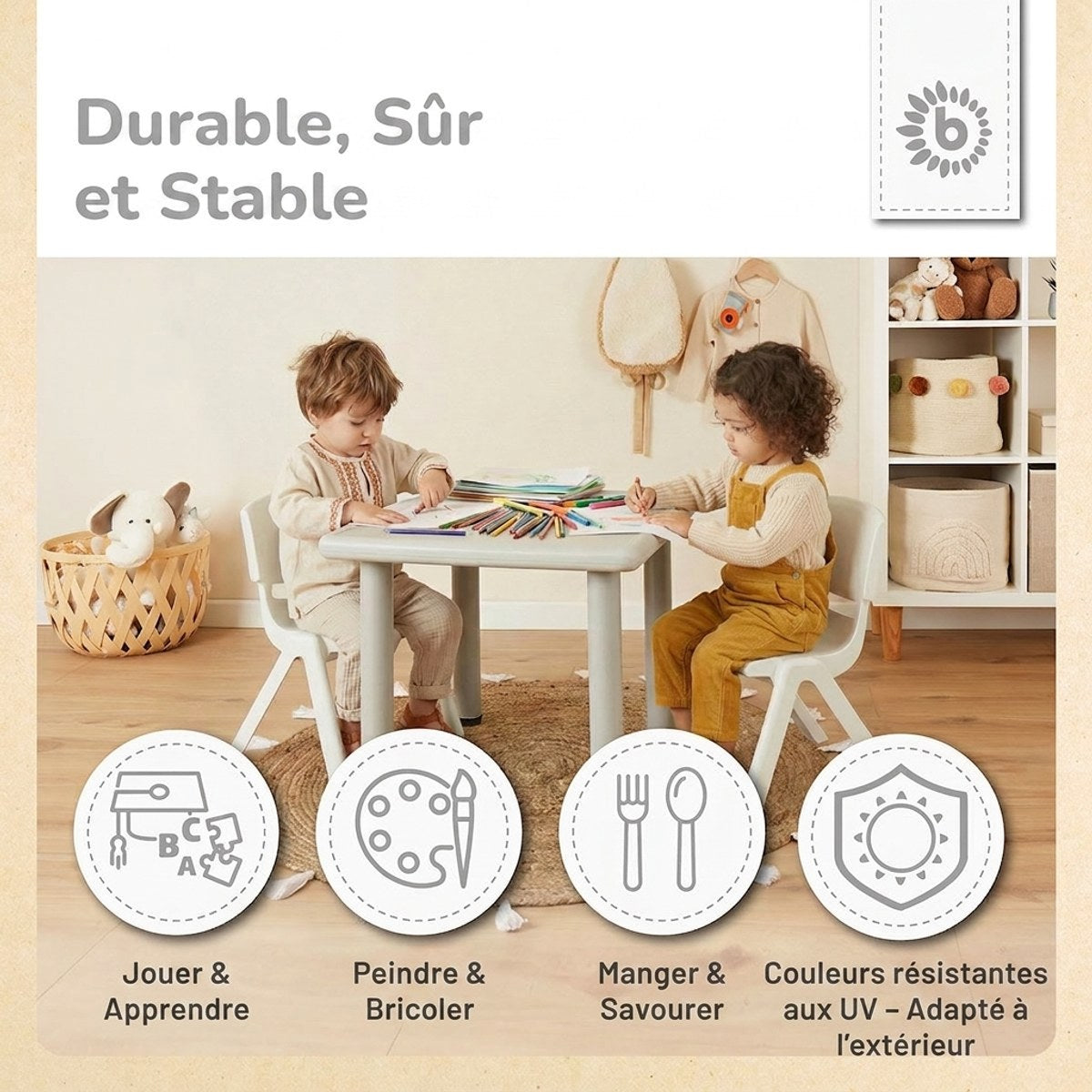 Stuhl weiß - FR Infographic