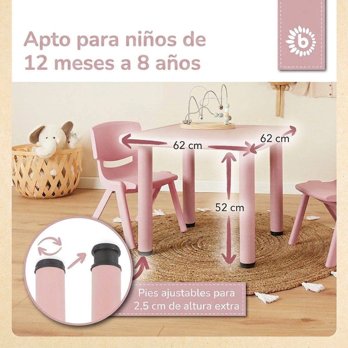 Tisch dreamy rose - ES Infographic