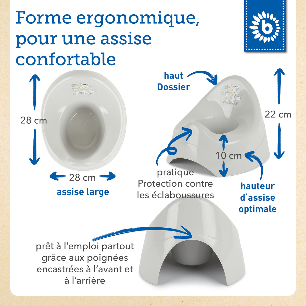 Töpfchen Zebra mit Musik - FR Infographic