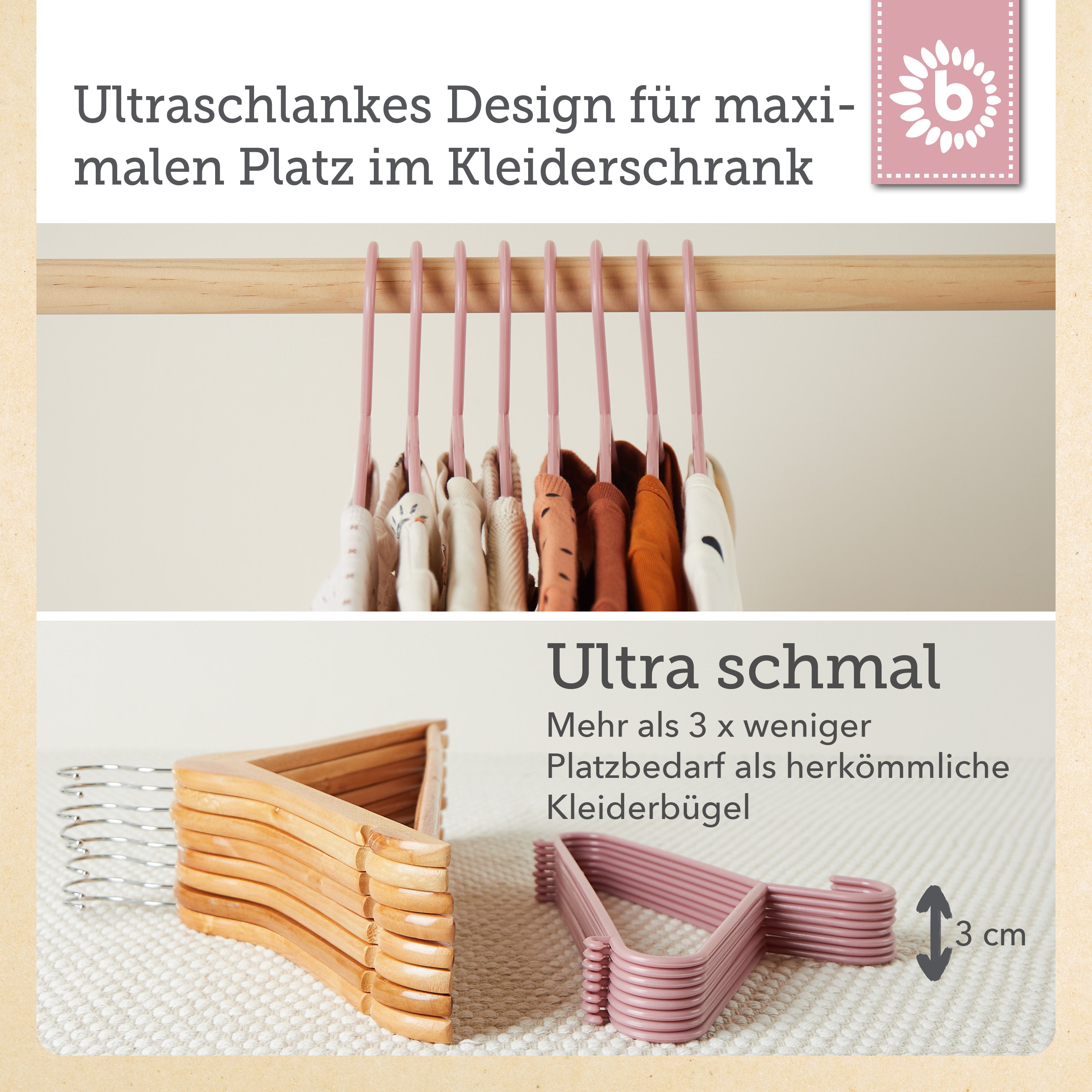 Kleiderbügel 8er Set dreamy rose