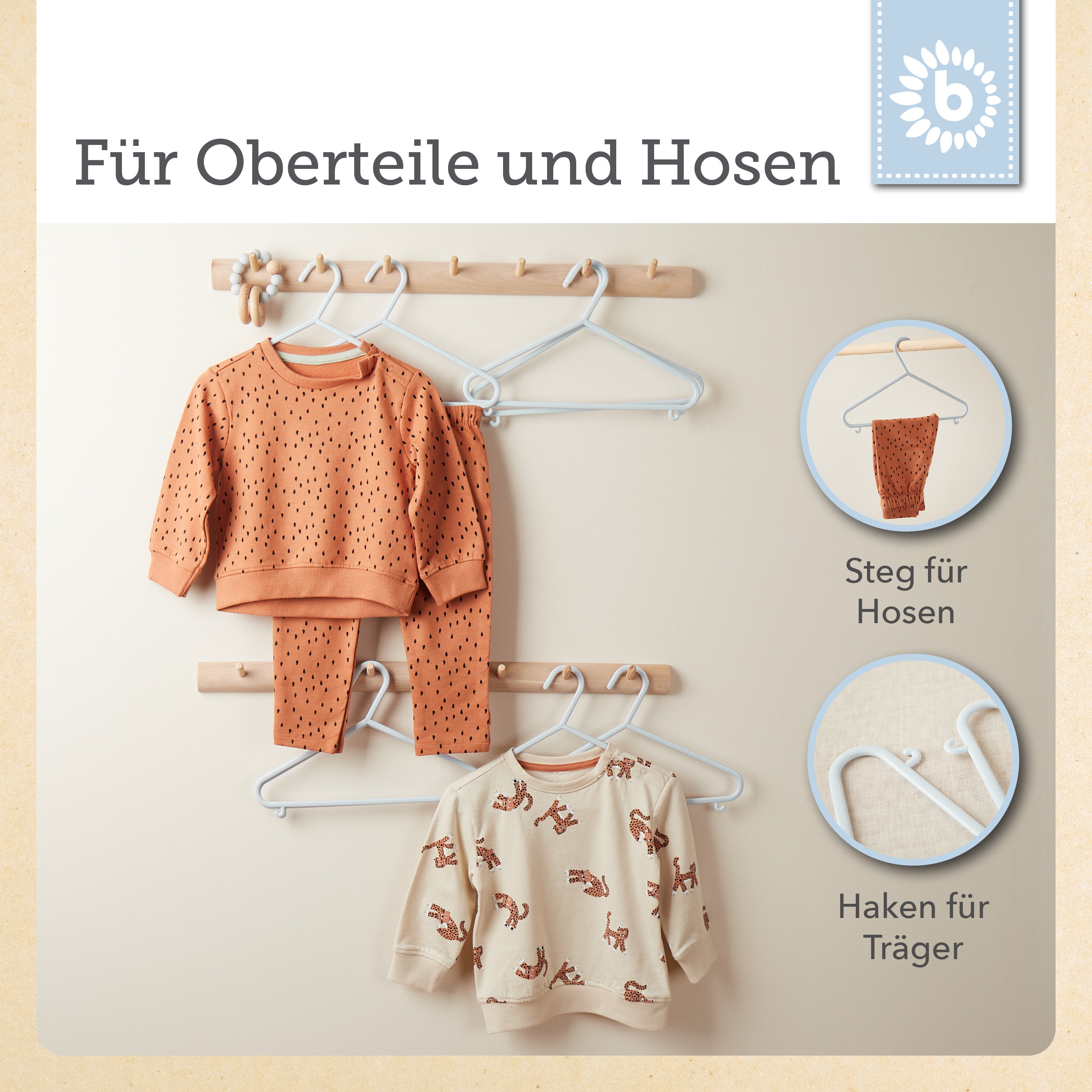 Set da 8 grucce misty blue