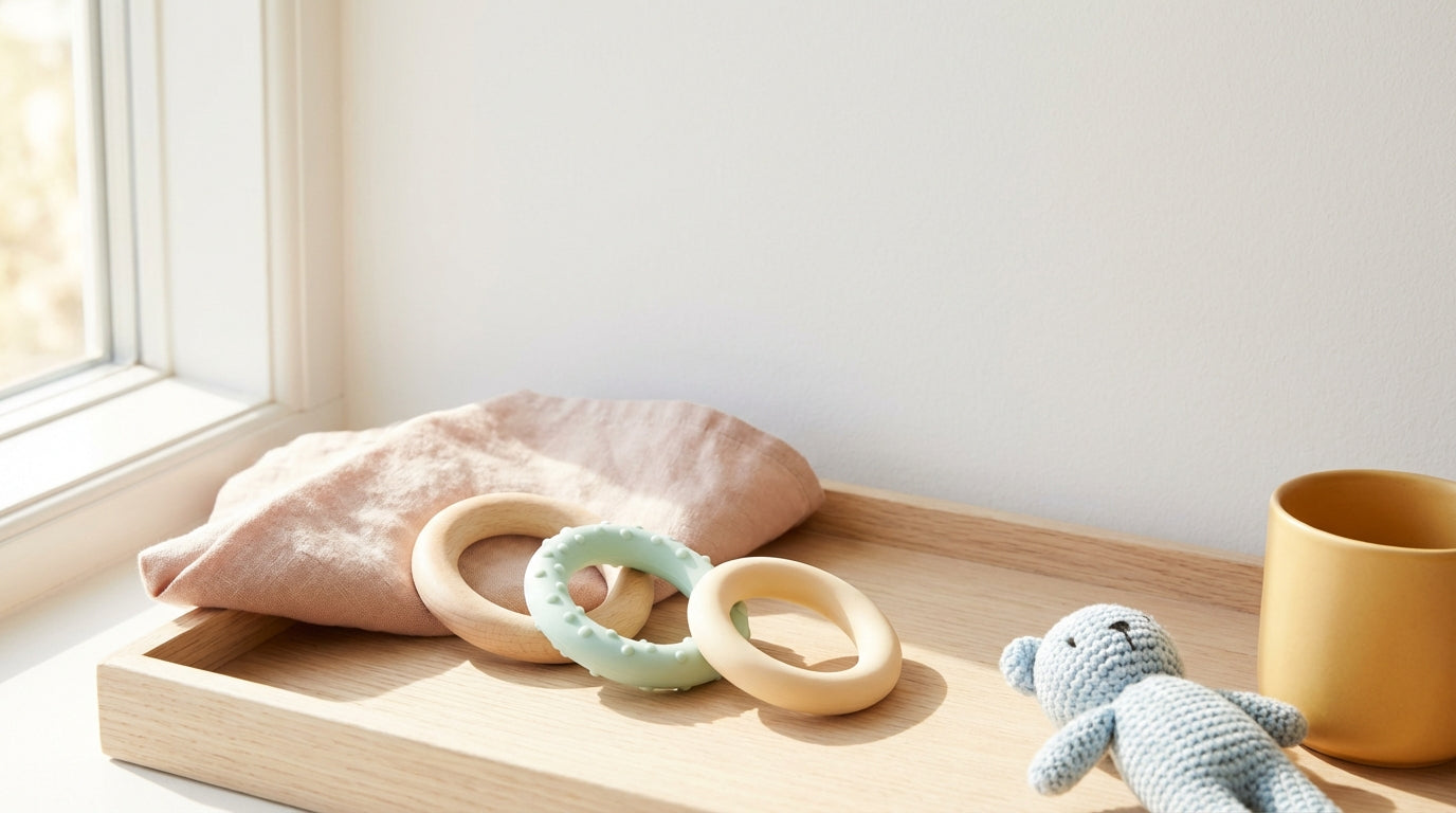 Beißring aus Holz, Silikon oder Naturkautschuk? Der große Vergleich