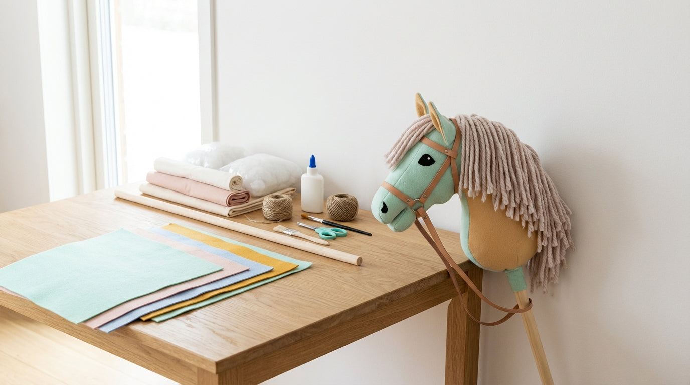 Steckenpferd basteln: Anleitung, Schablone & sichere Tipps
