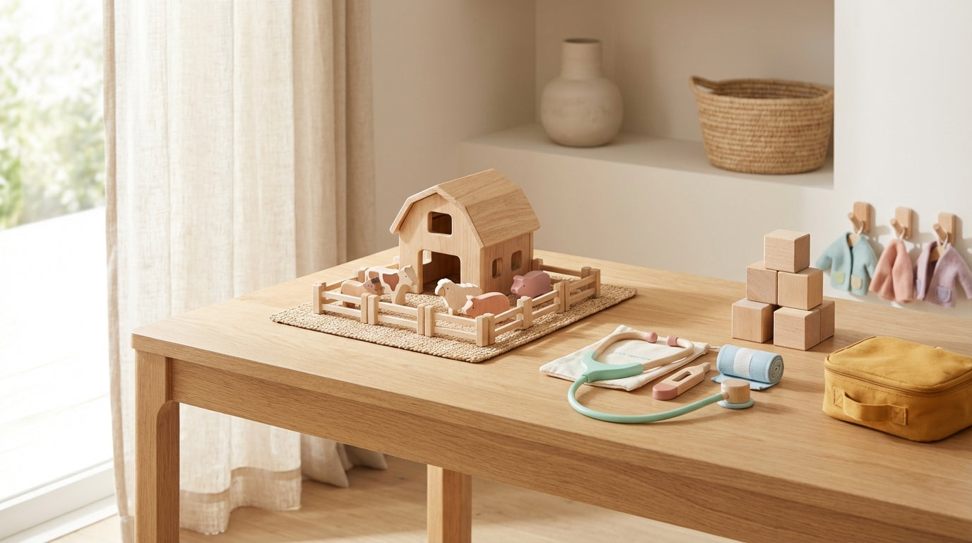 Spielzeug Kindergarten: Rollenspiel-Ideen für Bauernhof & Arzt