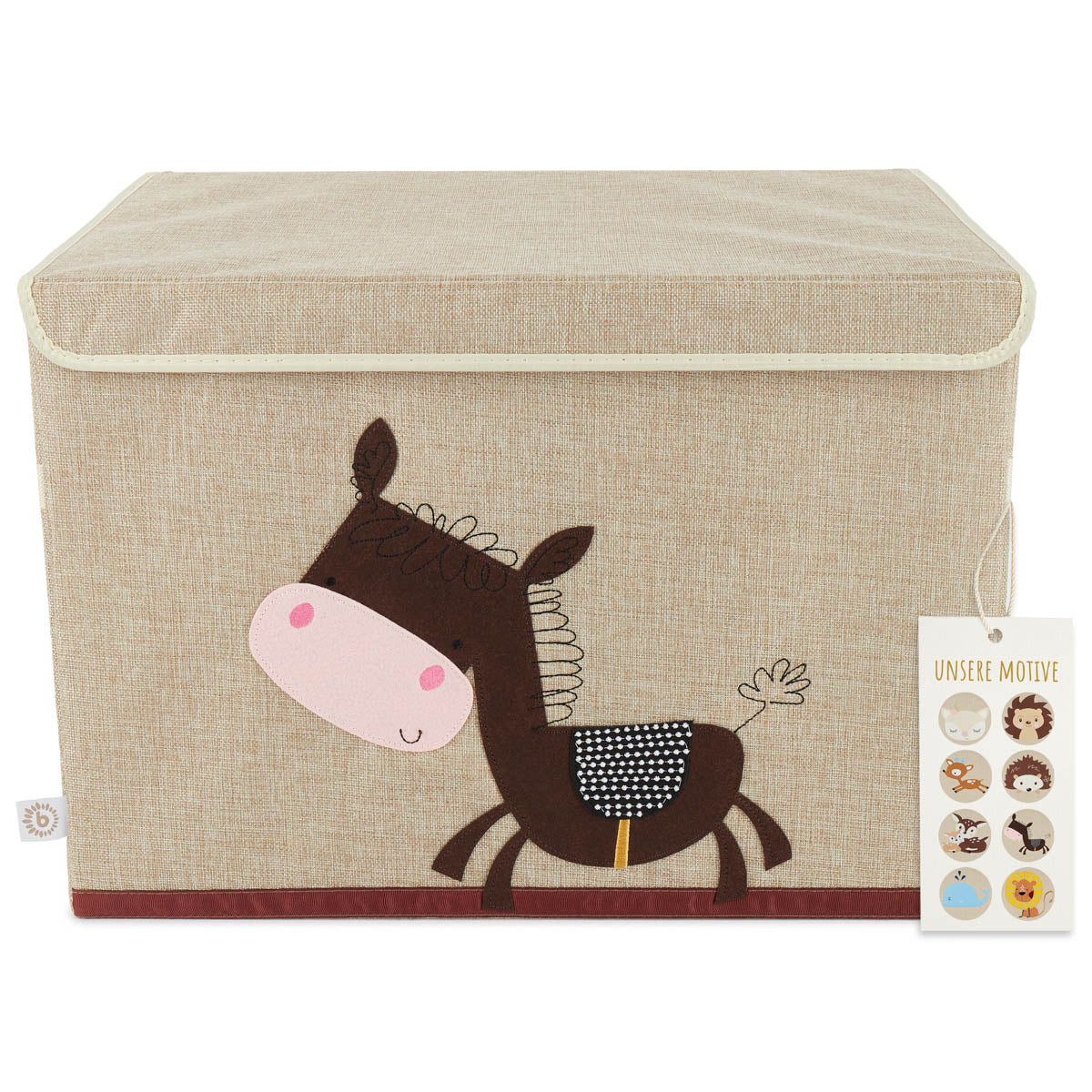 Boîte de rangement âne avec couvercle