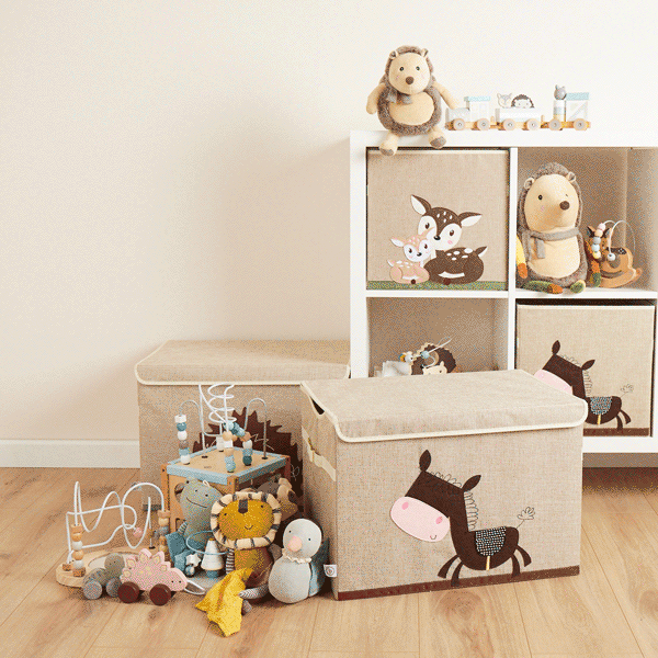 Boîte de rangement âne avec couvercle