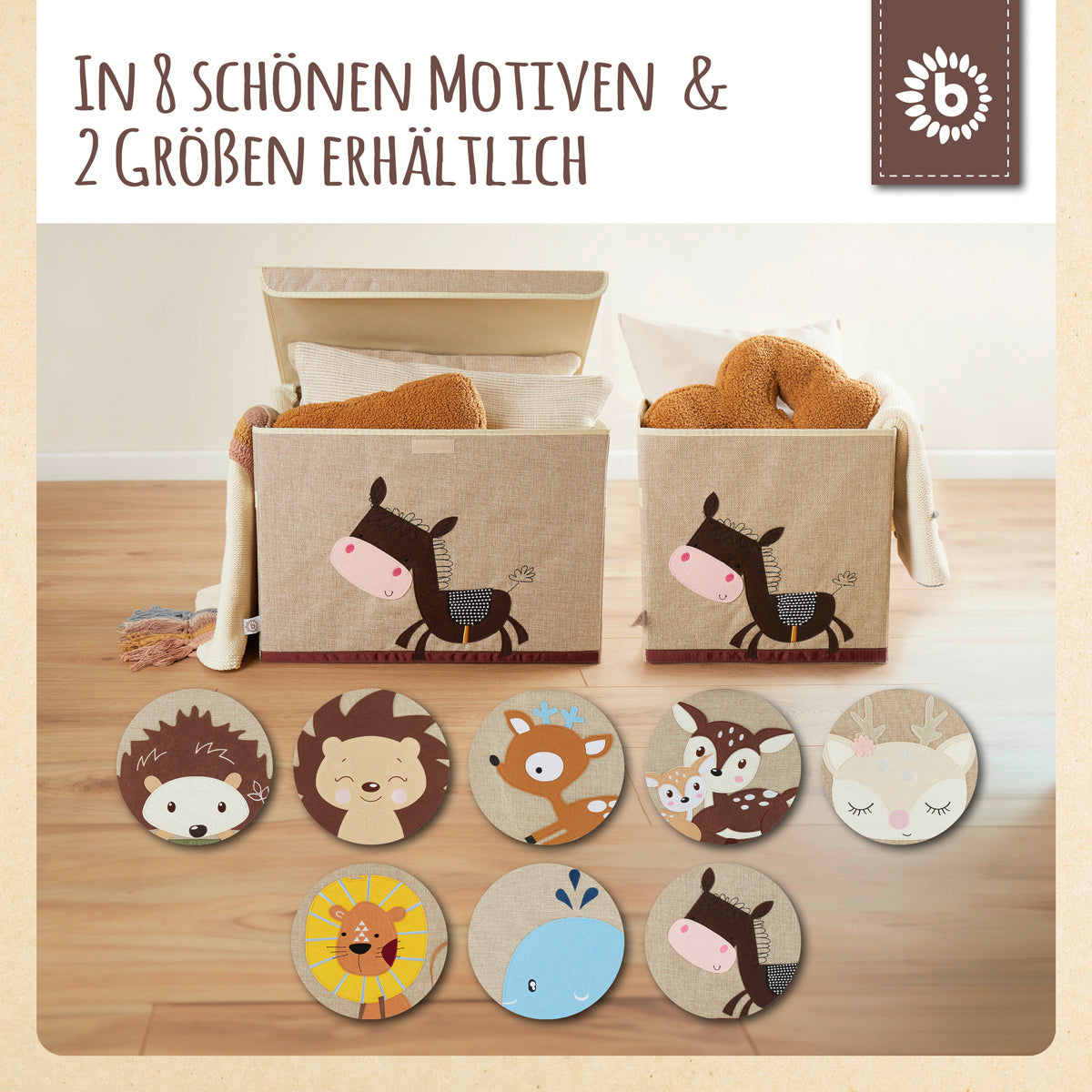 Boîte de rangement âne avec couvercle