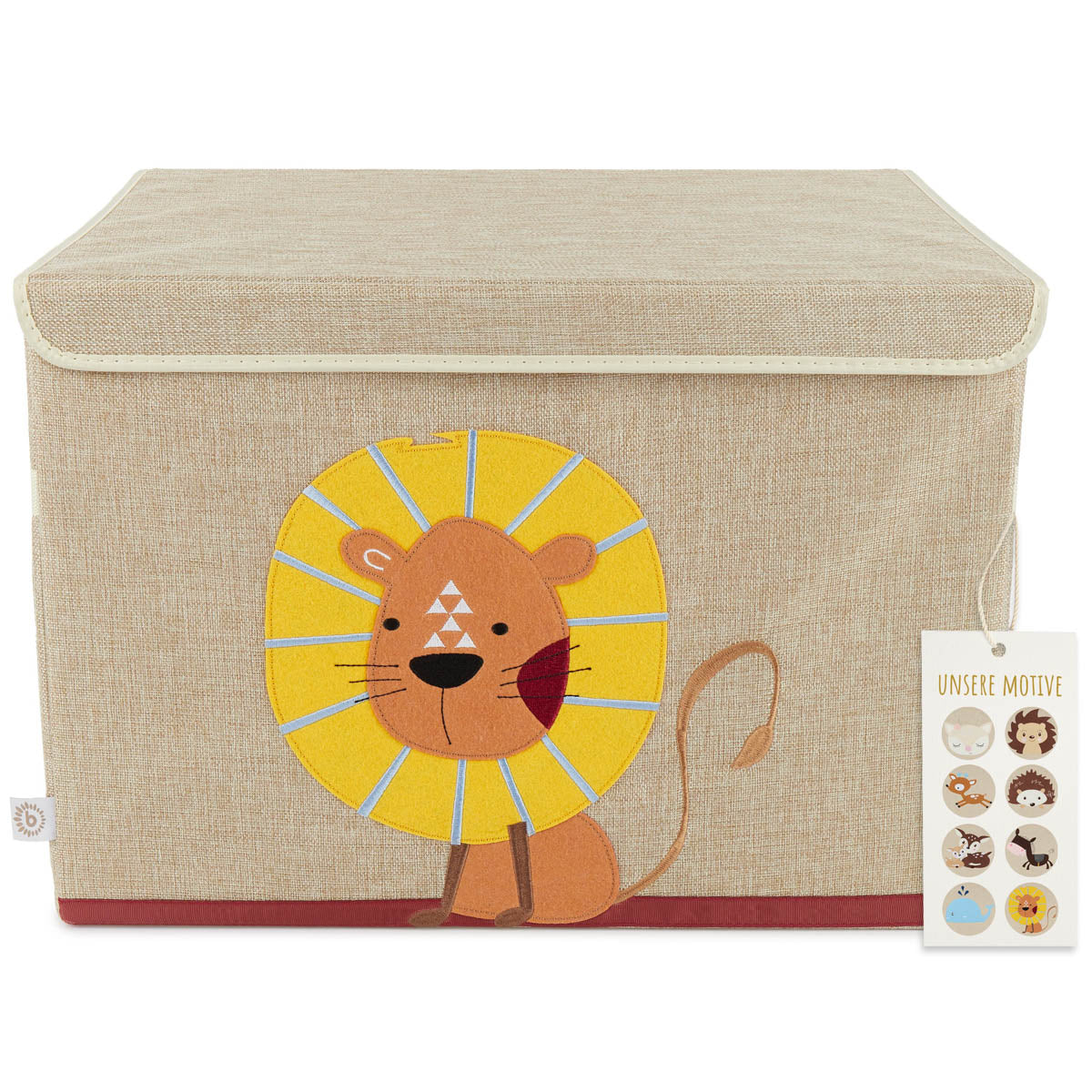 Boîte de rangement lion avec couvercle