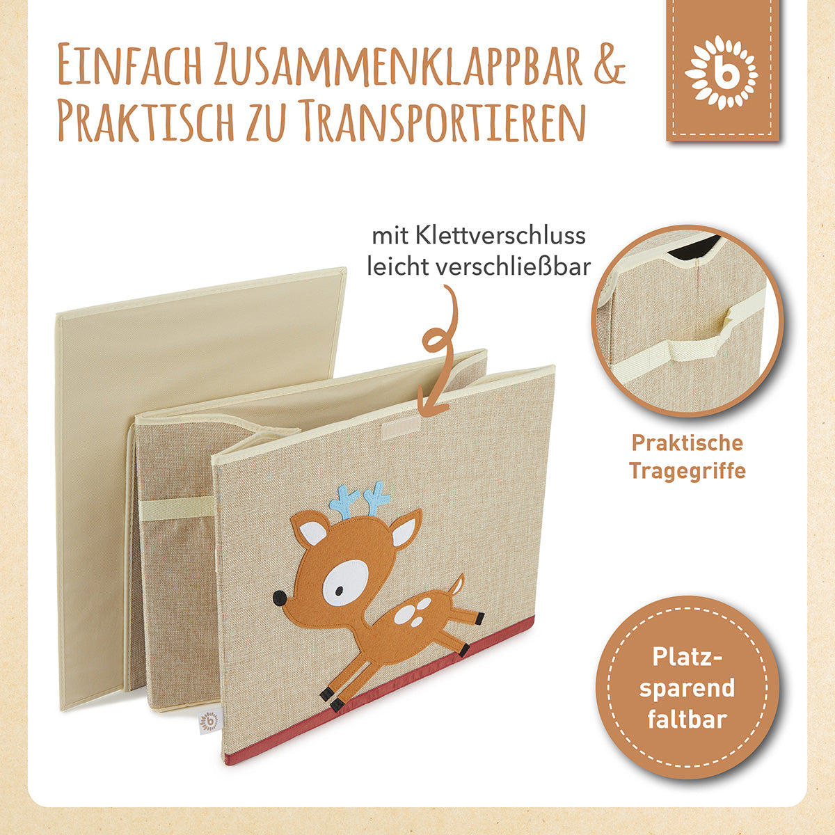 Box portaoggetti cerbiatto con coperchio