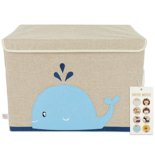 Scatola portaoggetti balena con coperchio