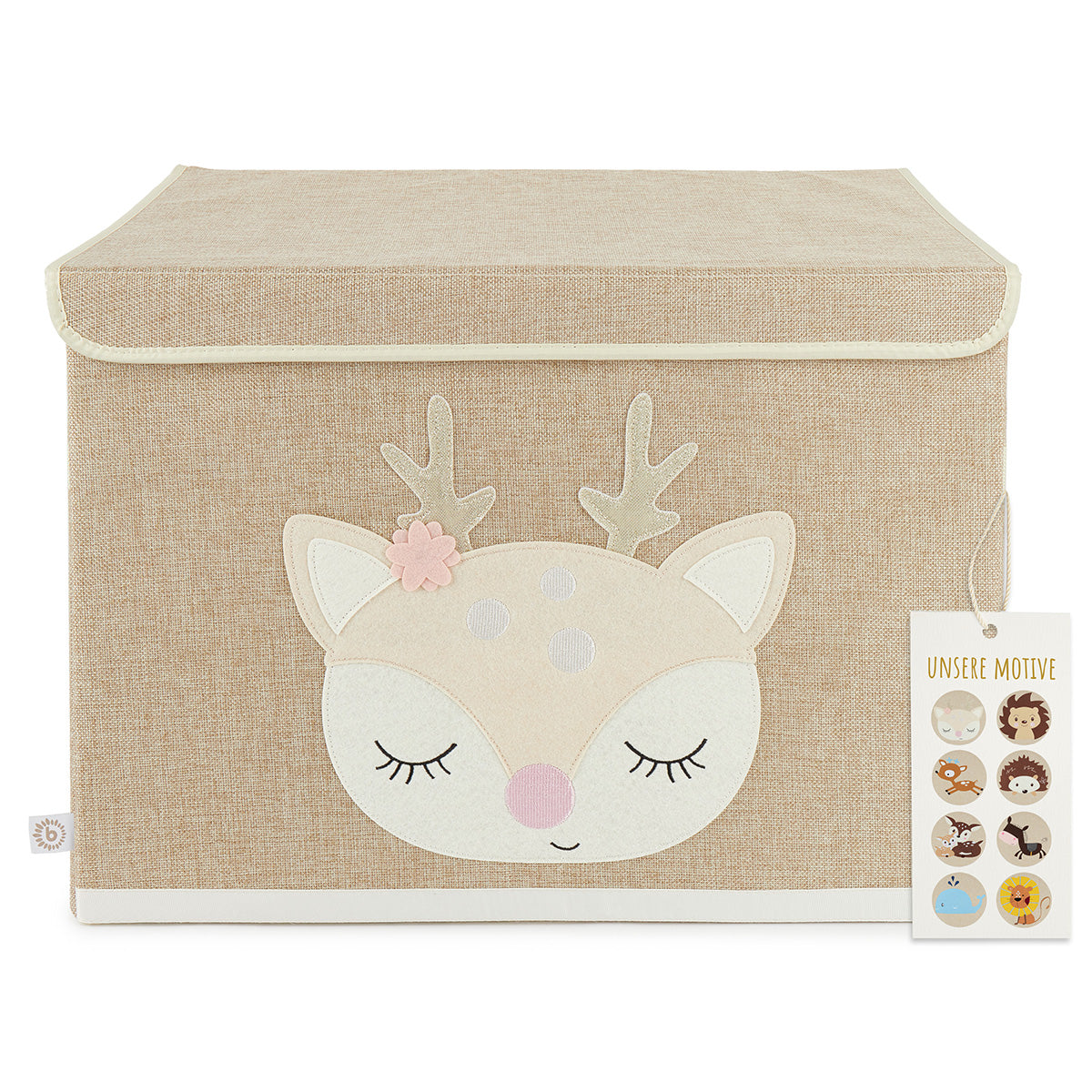 Boîte de rangement faon Ella avec couvercle