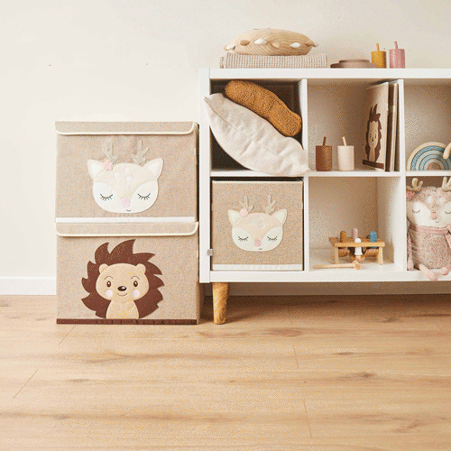 Boîte de rangement faon Ella avec couvercle