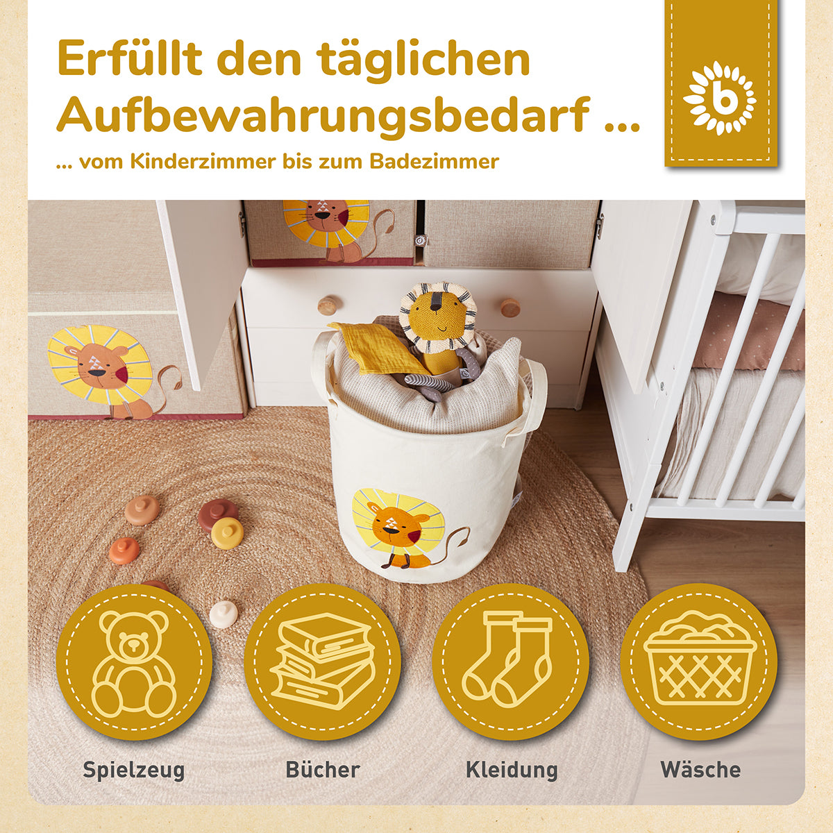 Panier de rangement Lion