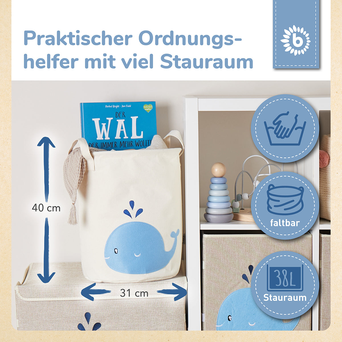 Panier de rangement Baleine