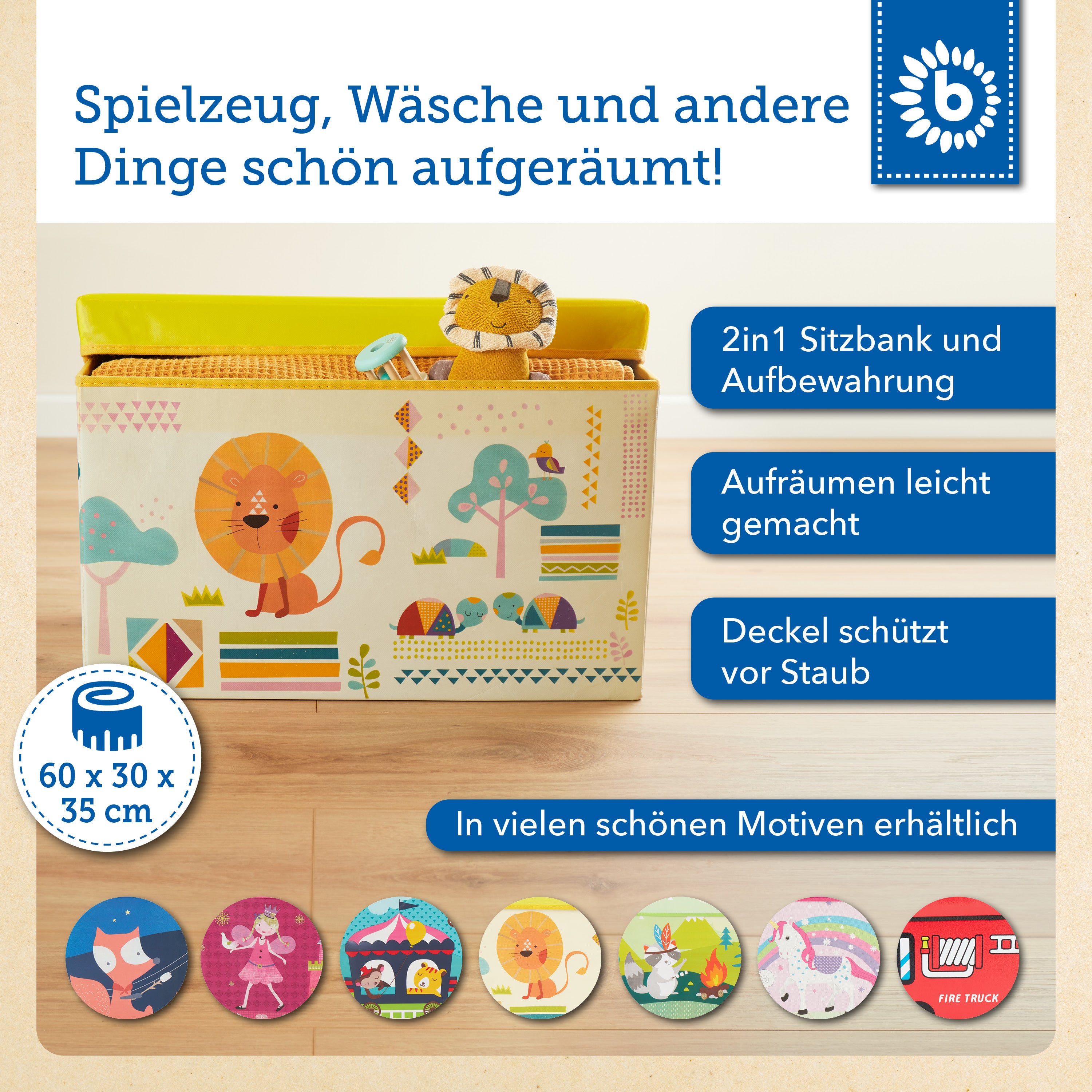 2in1 Staubox & Sitzbank Zoo