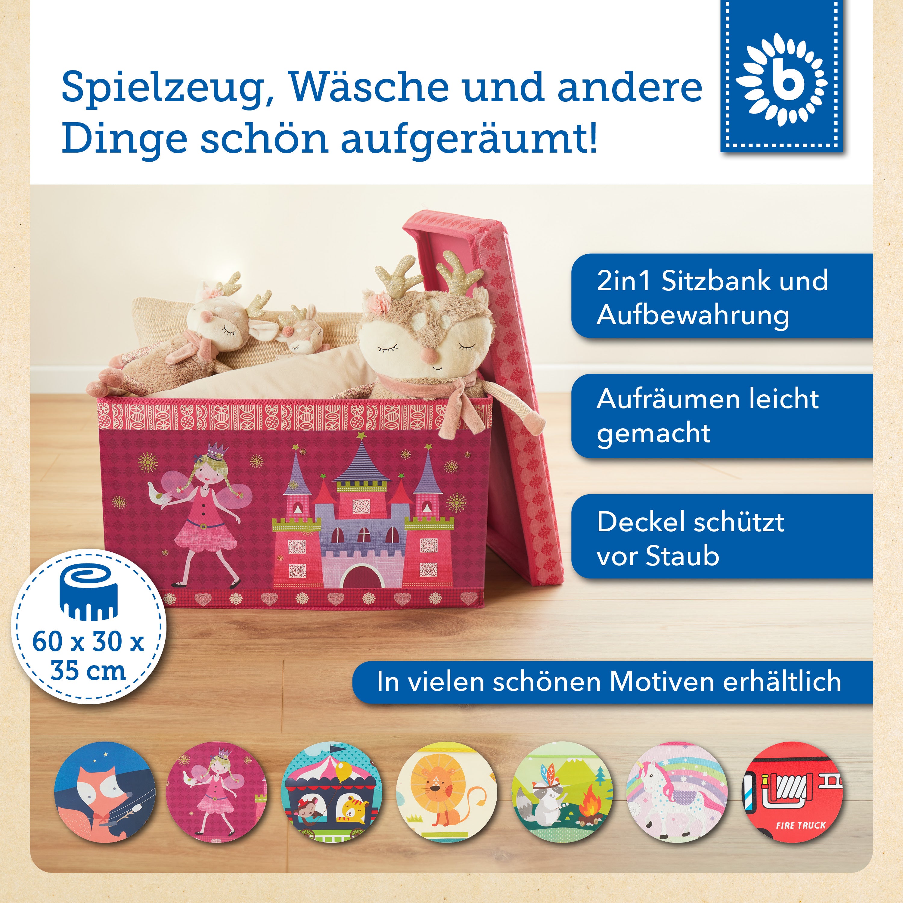 2in1 Staubox & Sitzbank Prinzessin