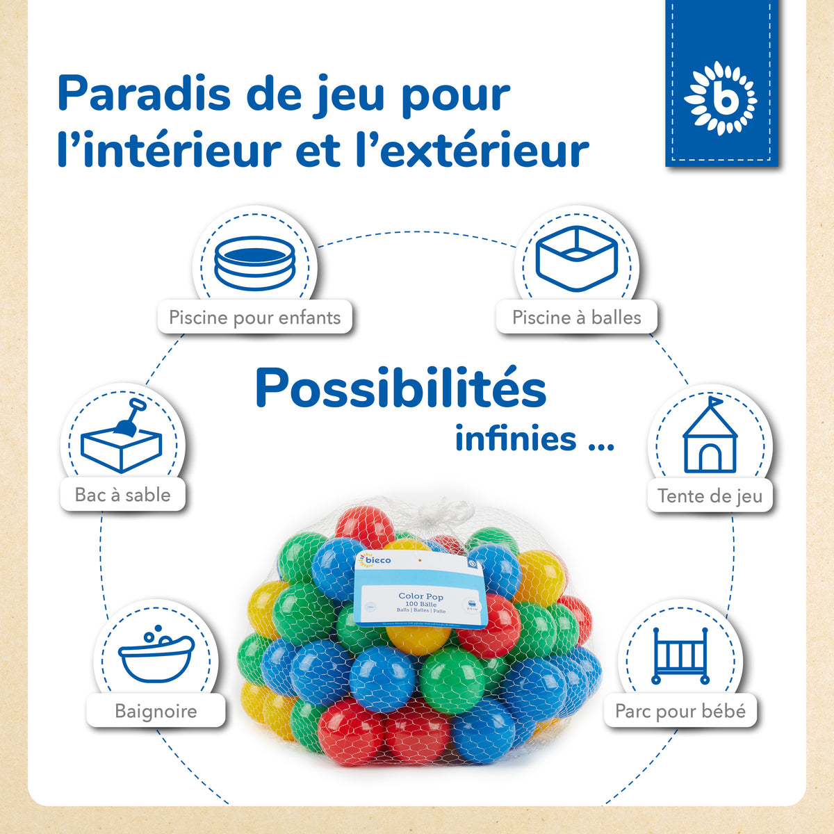 100 Bälle Color Pop - FR Infographic